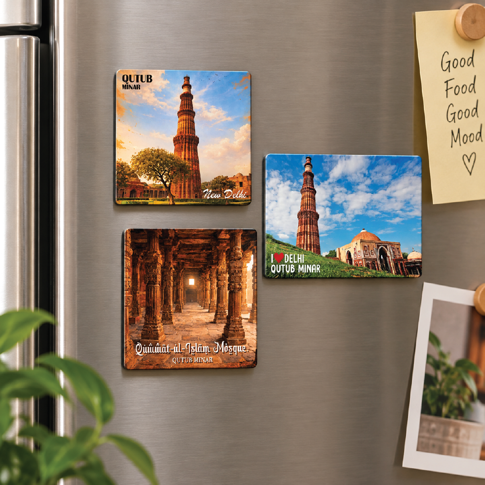 Qutub Minar New Delhi Souvenir Fridge Magnet
