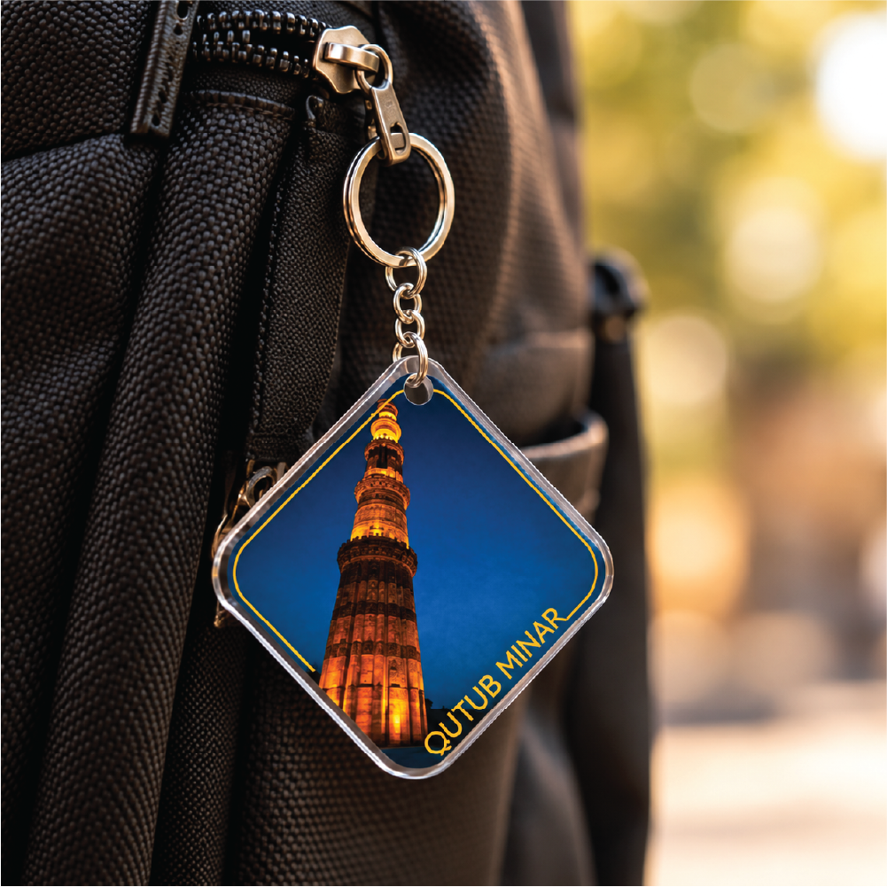 Qutub Minar Delhi Souvenir Keychain