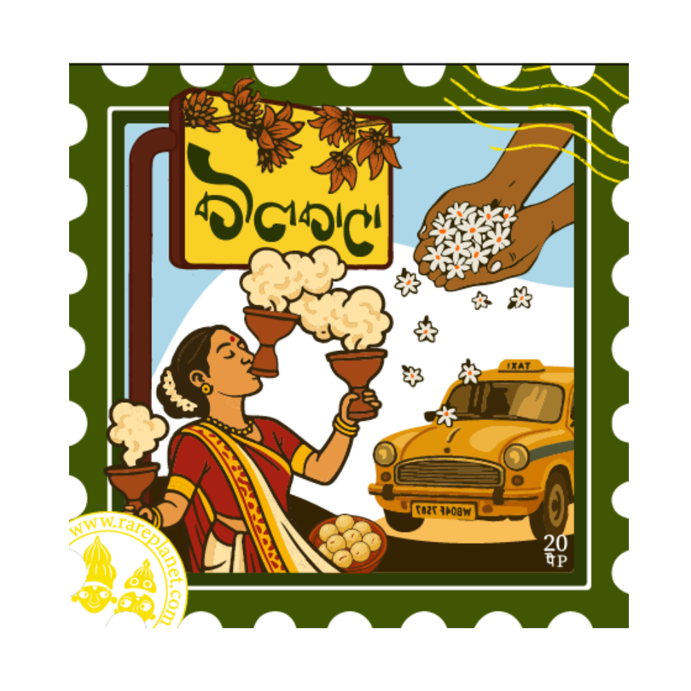 Kolkata Bengali Dhunuchi Dance Taxi Souvenir Fridge Magnet