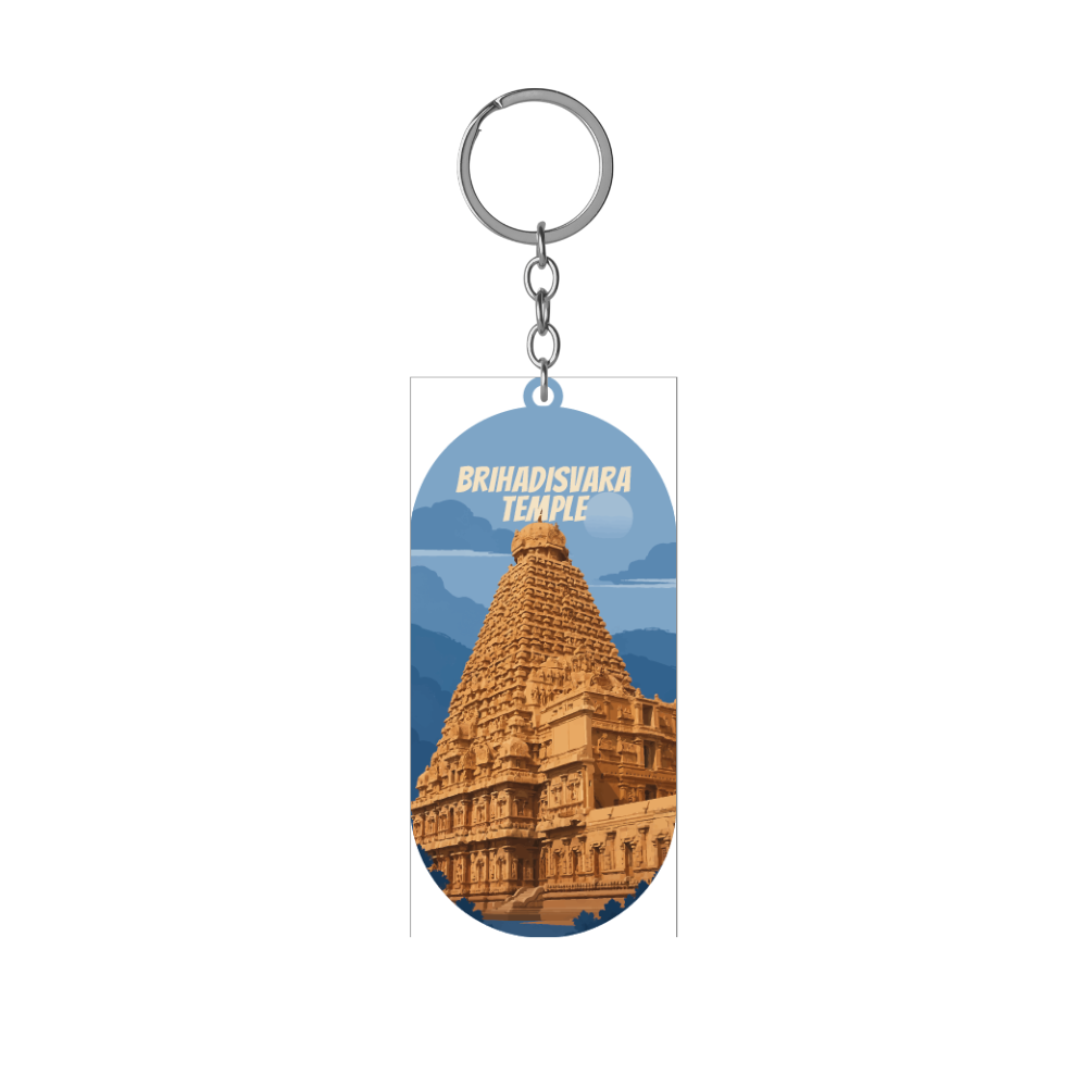 Brihadisvara Temple Tamil Nadu Heritage Souvenir Keychain