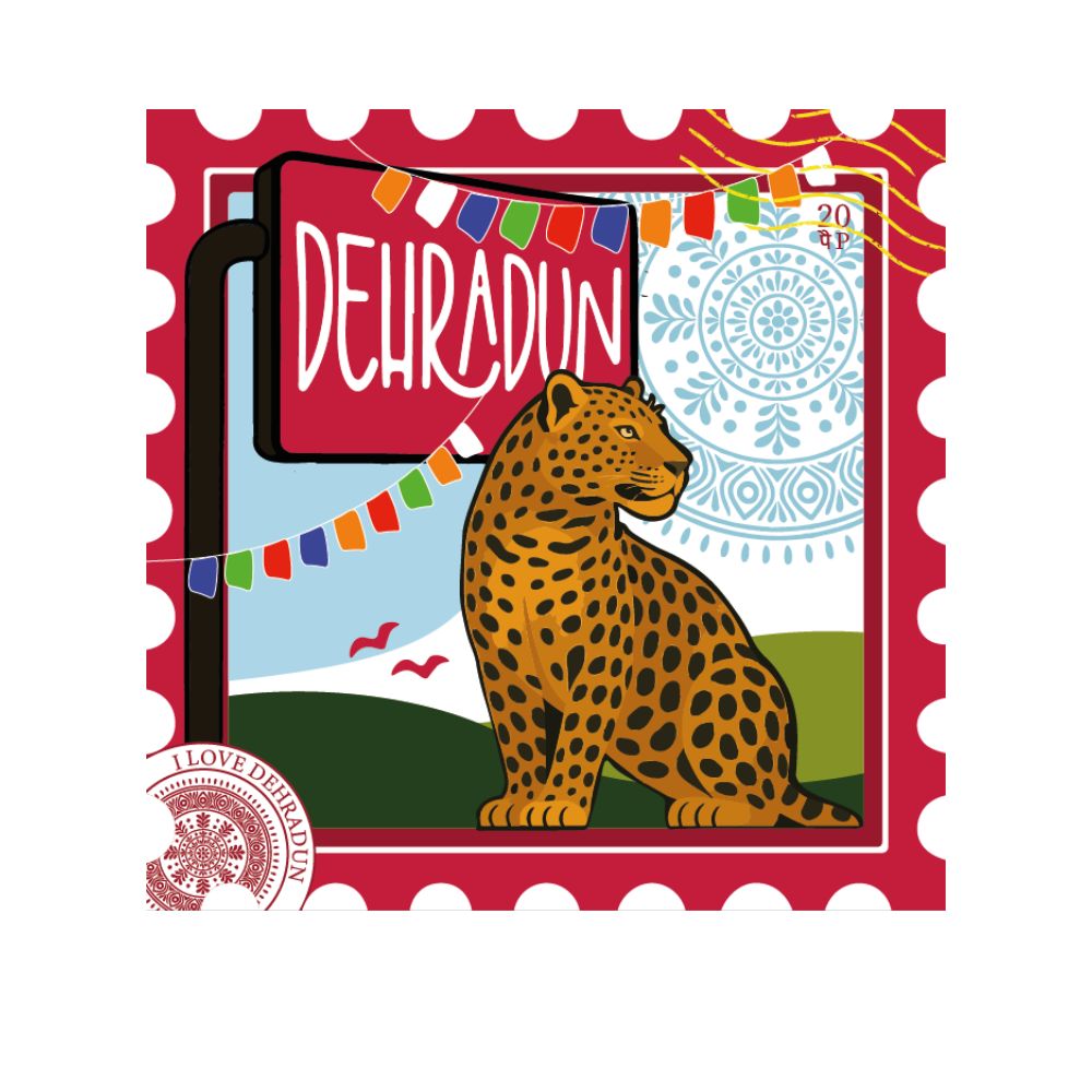 I Love Dehradun Uttarakhand Leopard Souvenir Fridge Magnet