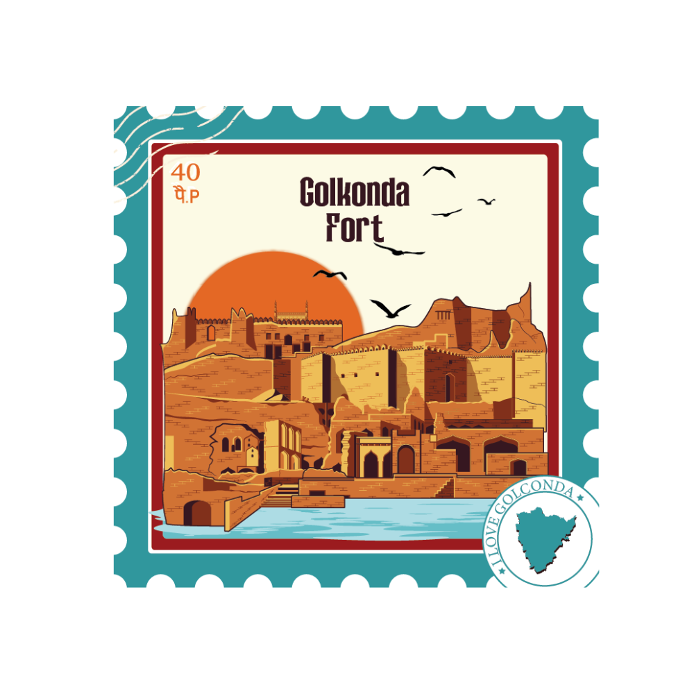 Golconda Fort Hyderabad Telangana Heritage Souvenir Fridge Magnet Convert to PDF