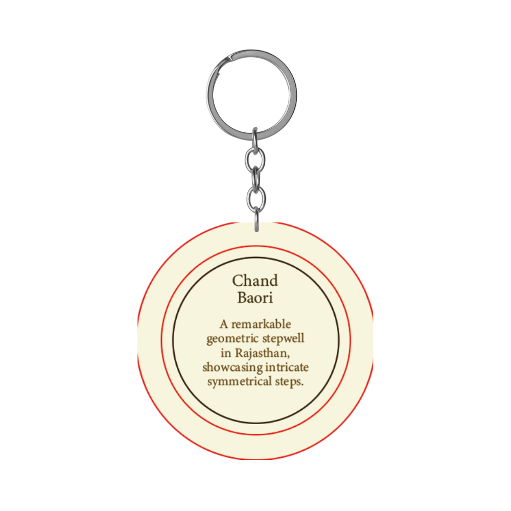 Chand Baori Rajasthan Heritage Souvenir Keychain
