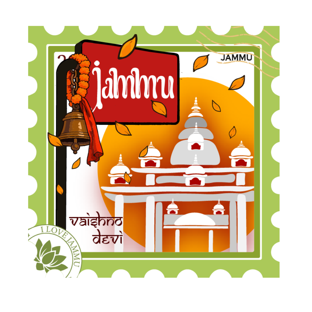 Jammu Vaishno Devi Temple Religious Souvenir Fridge Magnet