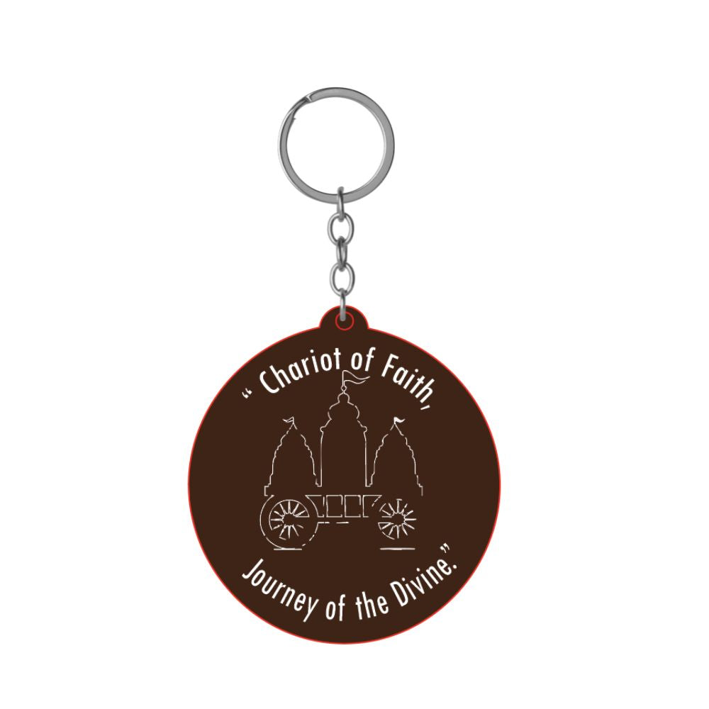 Rath Yatra Puri Jagannath Wooden Design Keychain