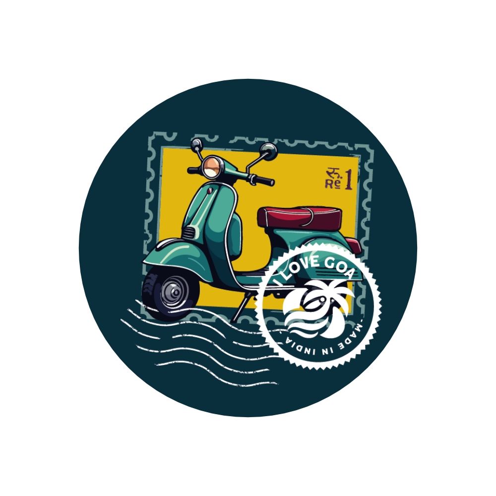 Goa Vintage Scooter Fridge Magnet Souvenir Gift