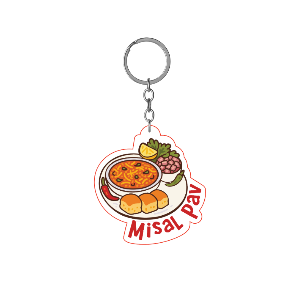 Misal Pav Keychain – Mumbai Street Food Souvenir