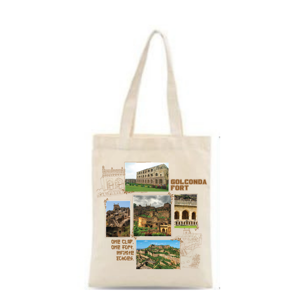 Golconda Fort Hyderabad Telangana Heritage Cotton Tote Bag