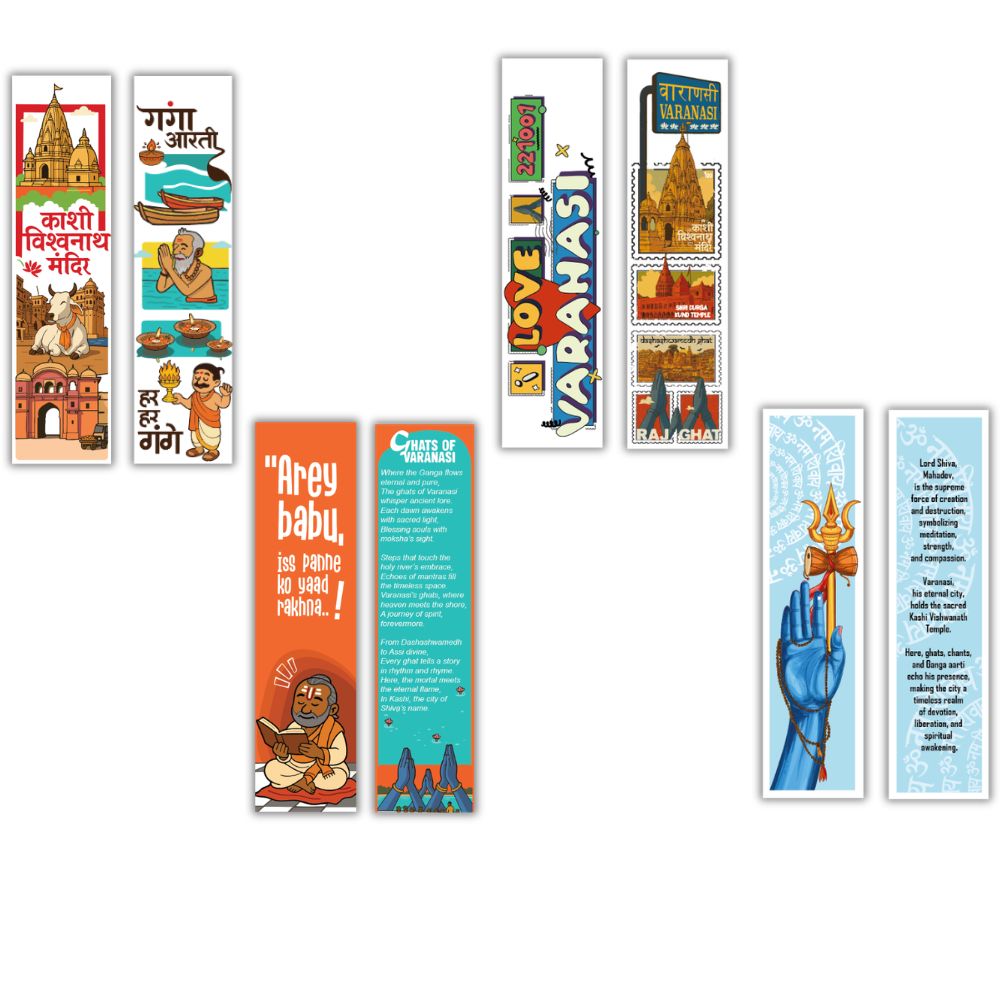 Varanasi Spiritual Bookmarks Set – Kashi Souvenir