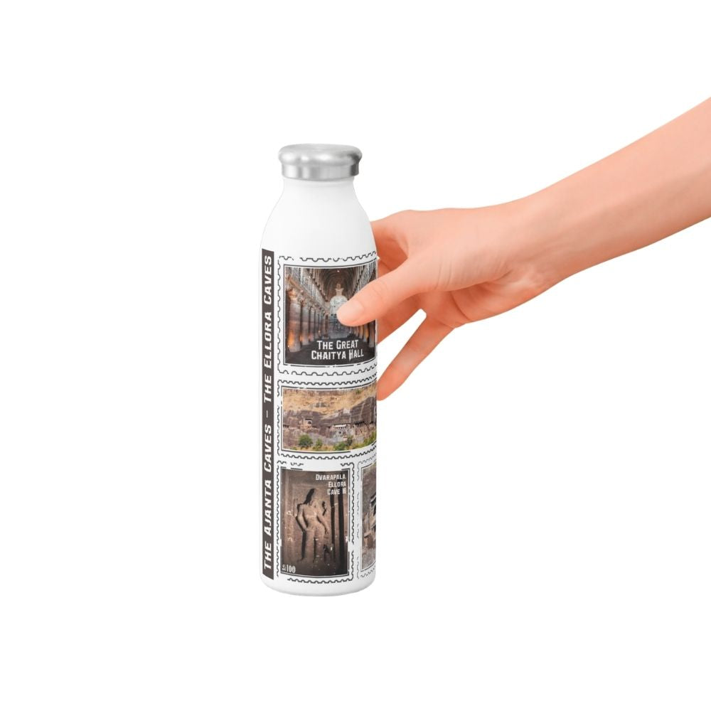 Ajanta Ellora Caves Maharashtra Heritage Stainless Steel Water Bottle