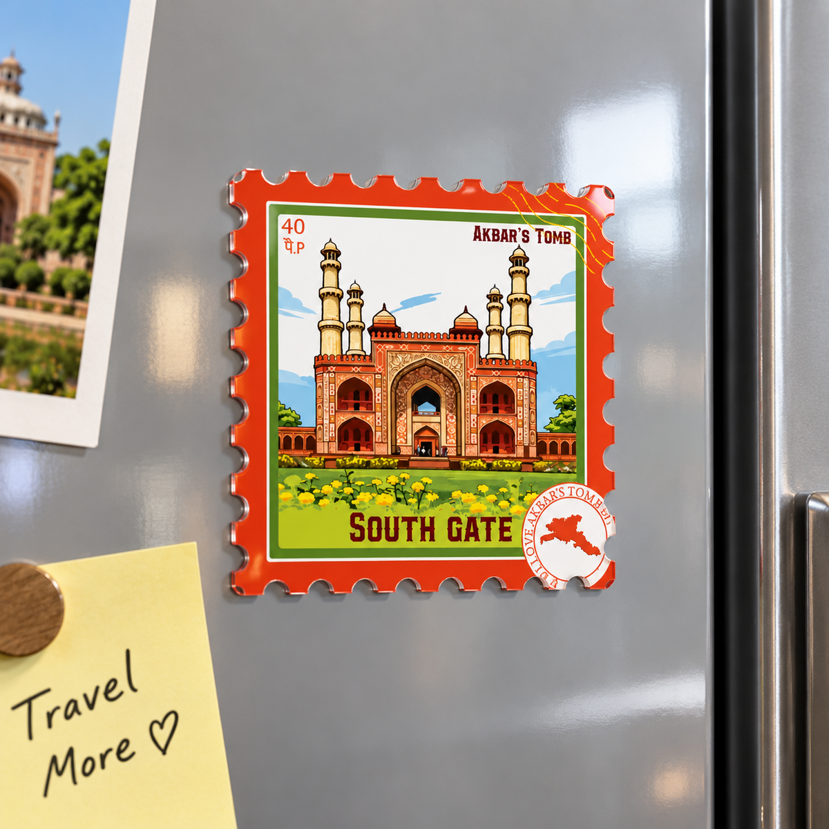 Akbar’s Tomb South Gate Souvenir Stamp