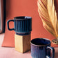 Indigo Elegance: Exquisite Blue Tea Cups for Timeless Serenity(Set of 2)