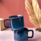 Indigo Elegance: Exquisite Blue Tea Cups for Timeless Serenity(Set of 2)