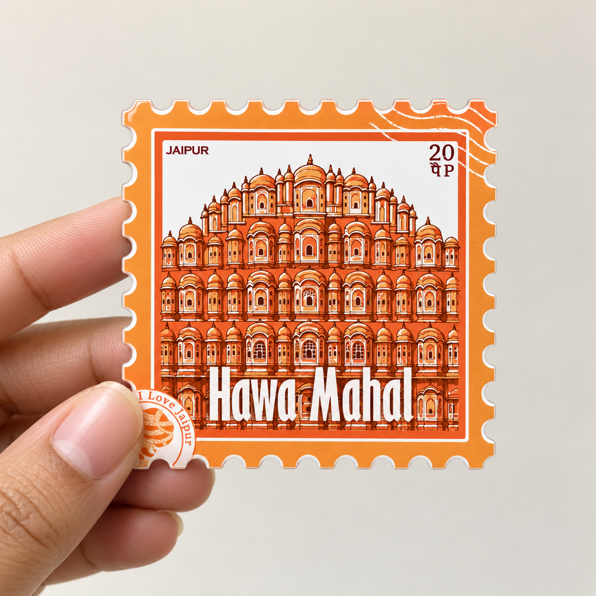 Hawa Mahal Jaipur Heritage Souvenir Stamp Magnet