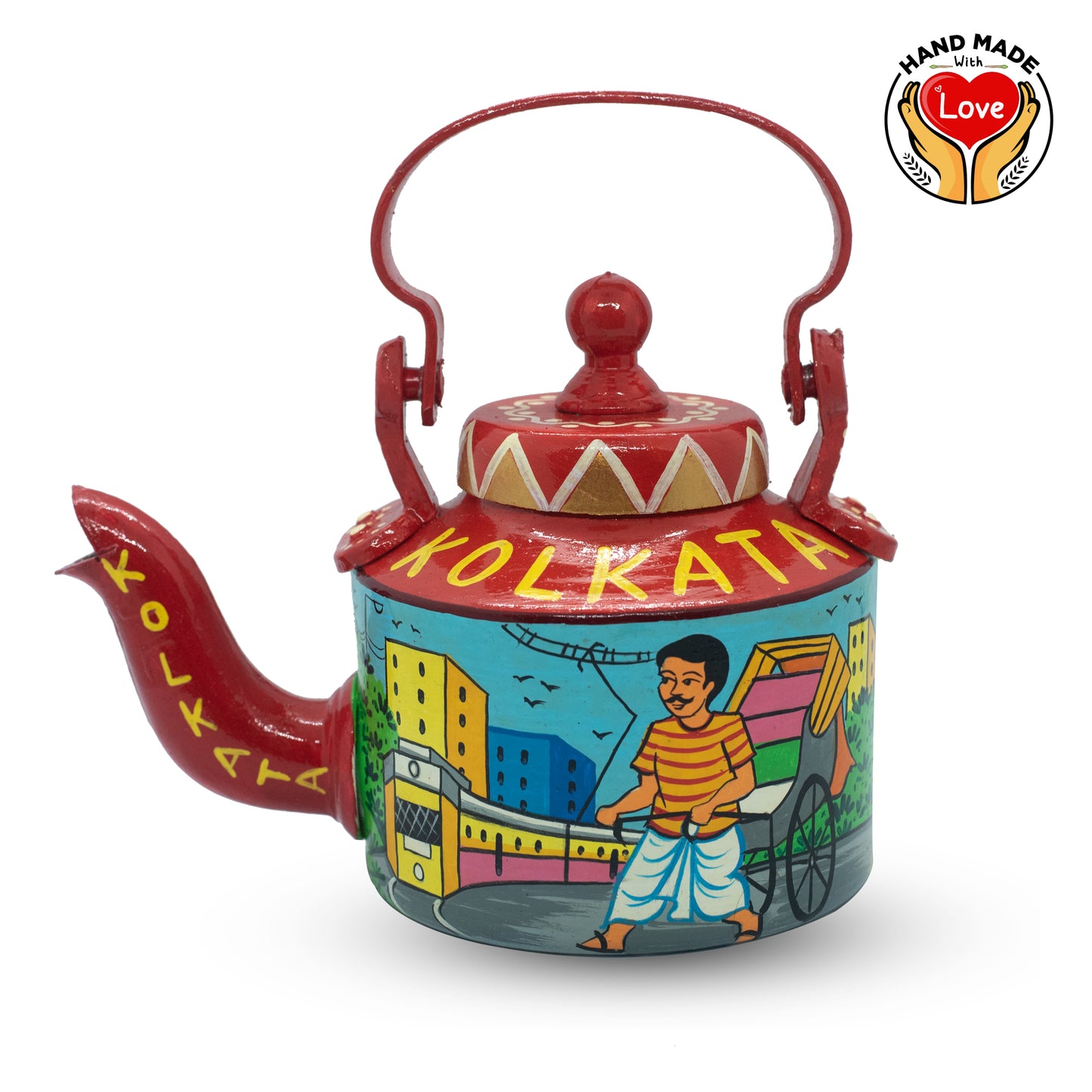 'Amar Shohor Tomar Shohor' Unique Terracotta Kettle