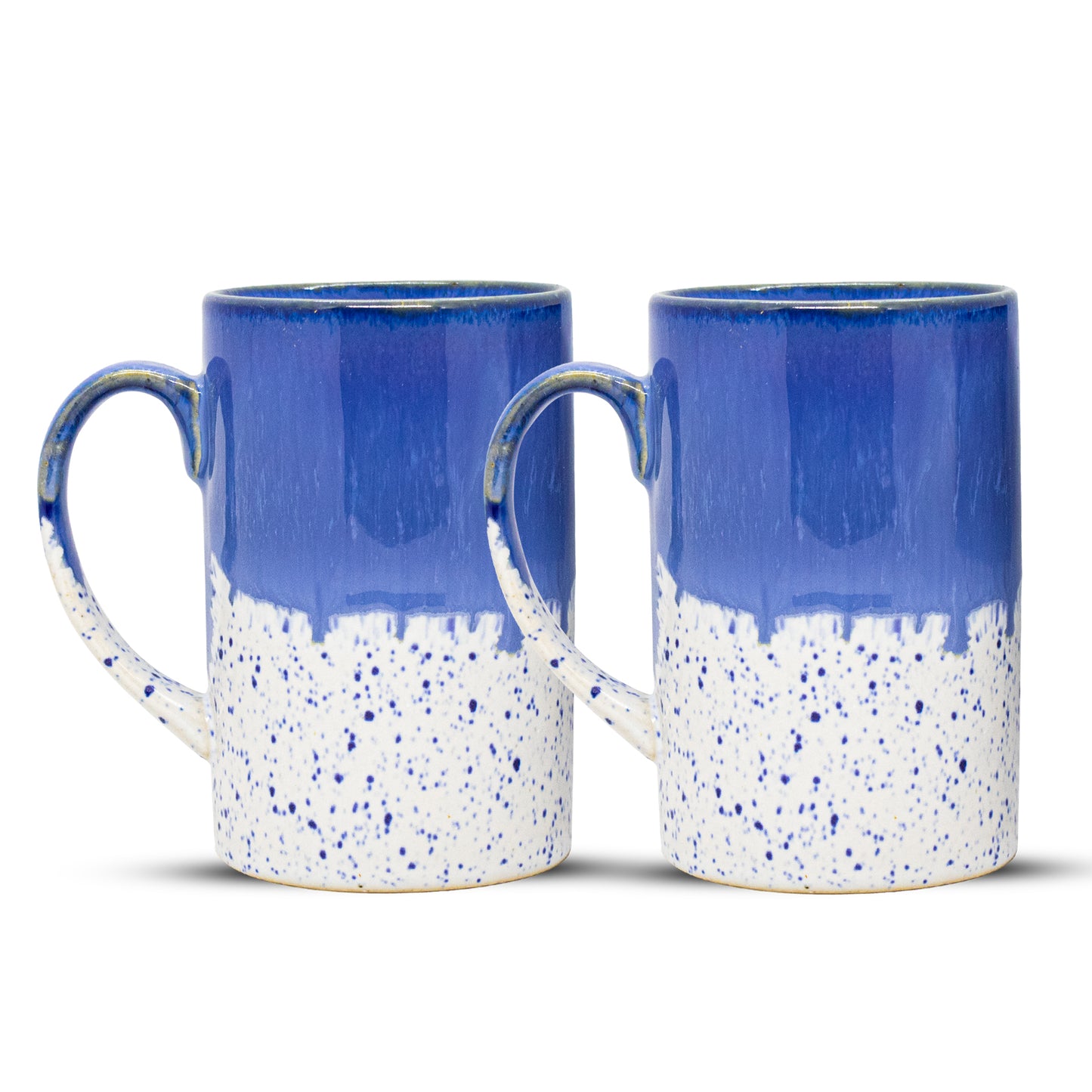Blue Waves- 'Beach Mode On!' Ceramic Coffee Mug (Set of Two)