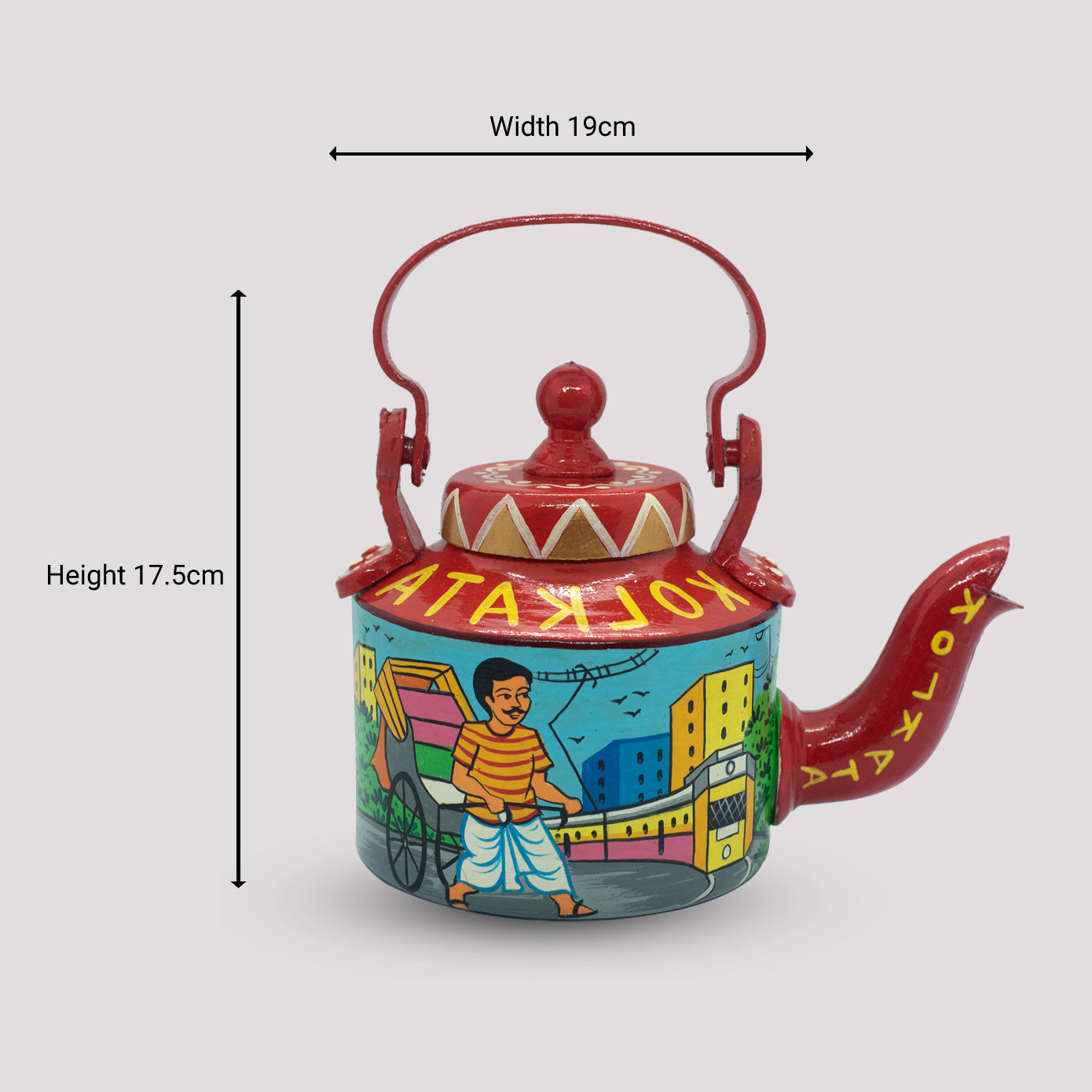 'Amar Shohor Tomar Shohor' Unique Terracotta Kettle