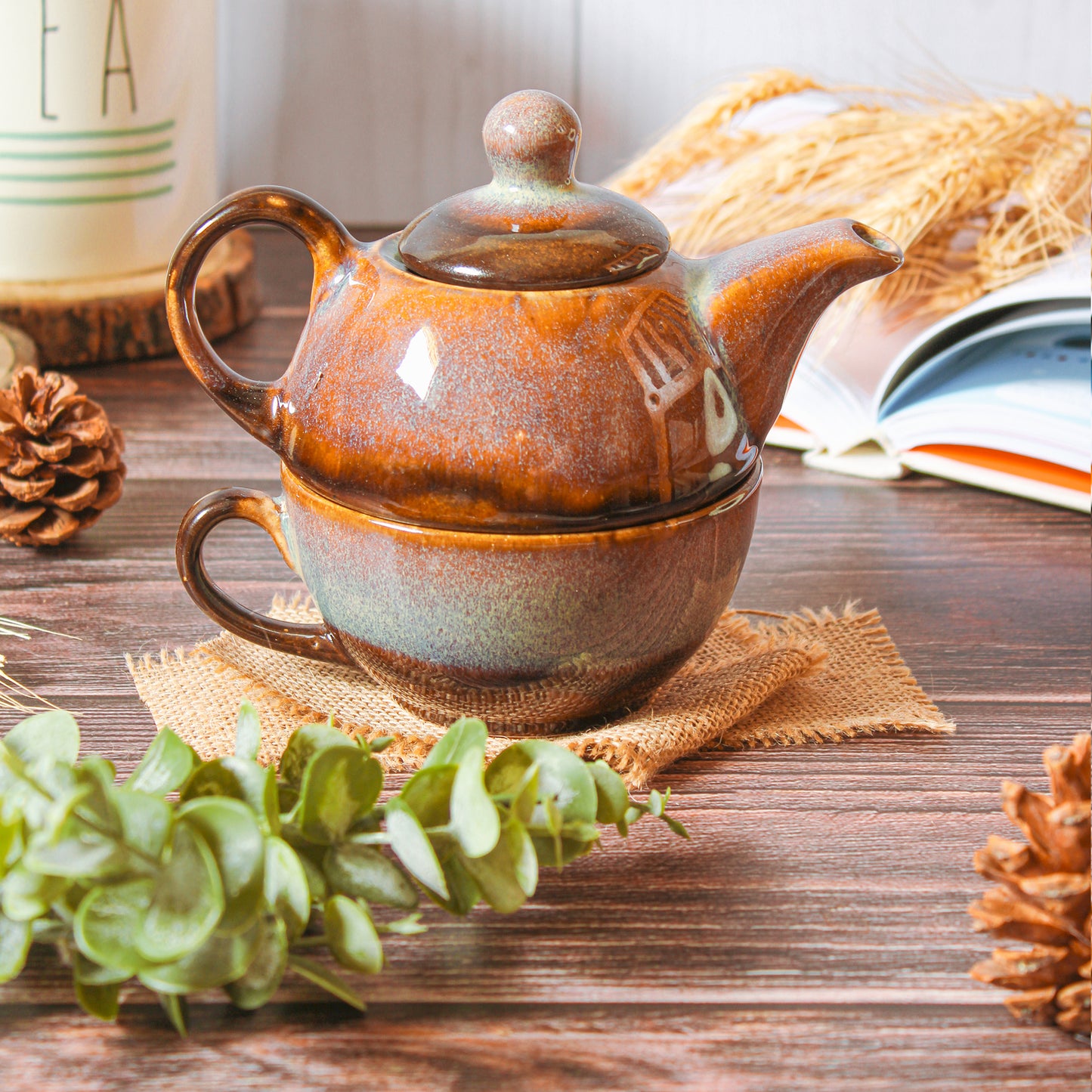 'Now You Have Your Own Aladdin's Chai Lamp' Handmade Ceramic Kettle