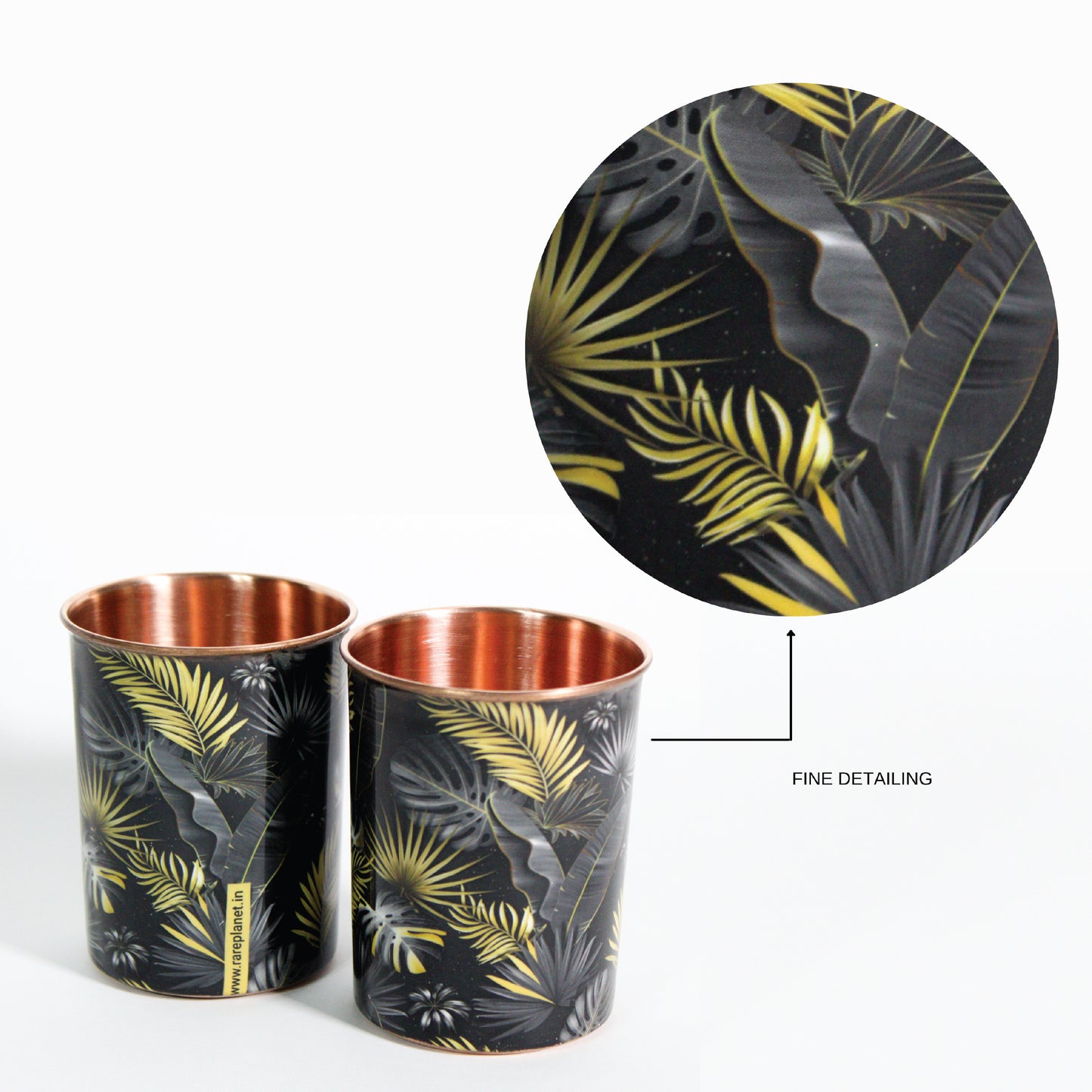 'The Scared Wild' Printed Copper Glass (Set of Two)