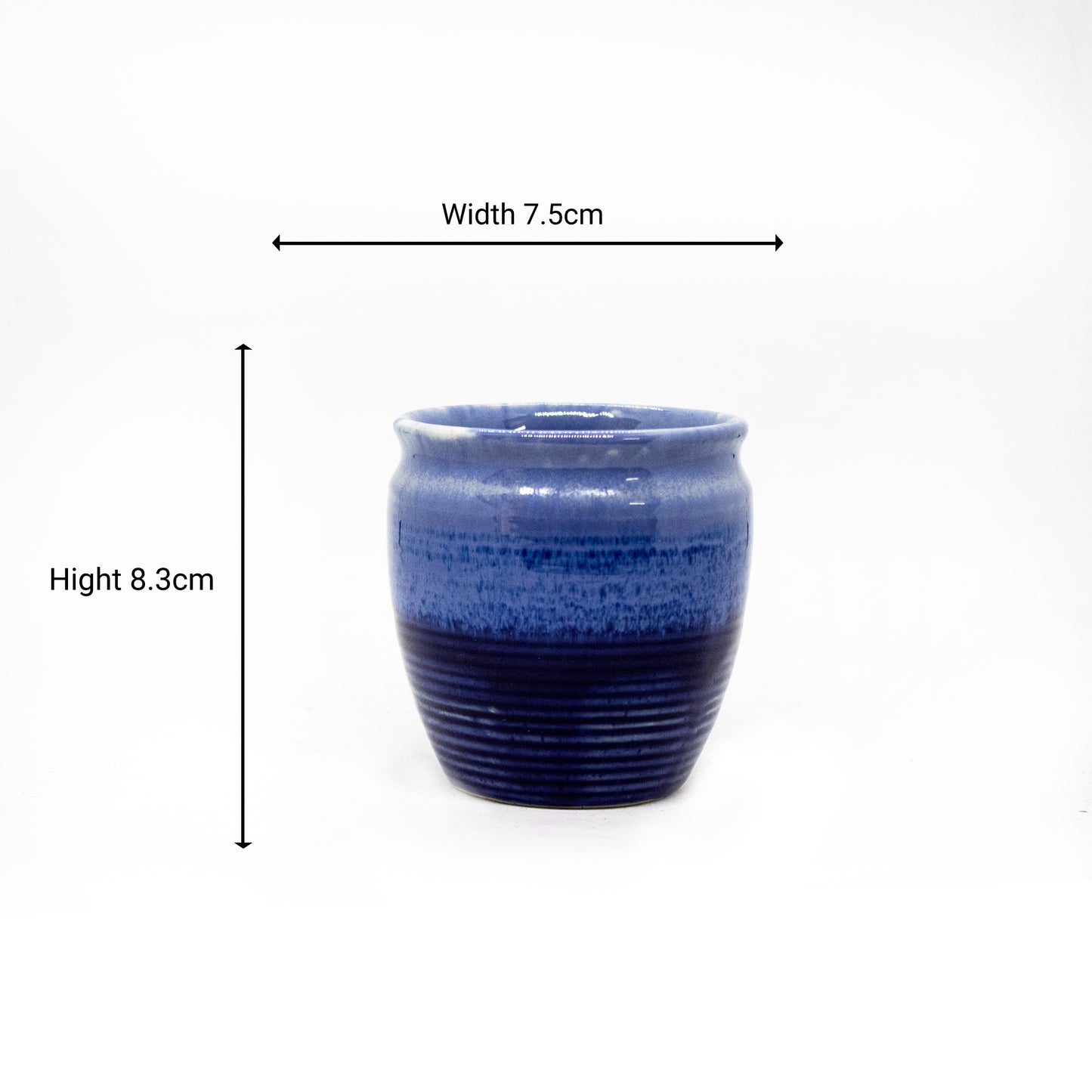Shades of Indigo- 'It Will Blue Your Mind'! Ceramic Kulhad (Set of Six)