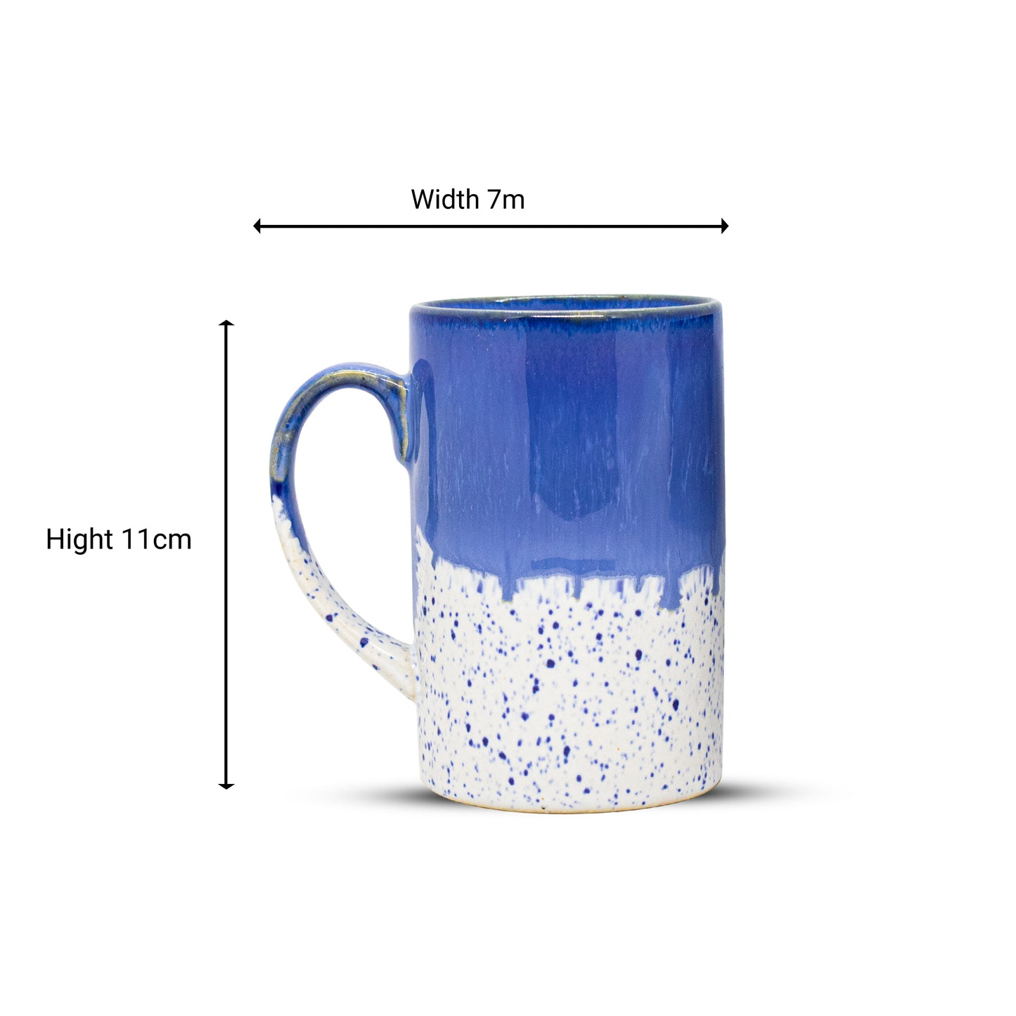 Blue Waves- 'Beach Mode On!' Ceramic Coffee Mug (Set of Two)