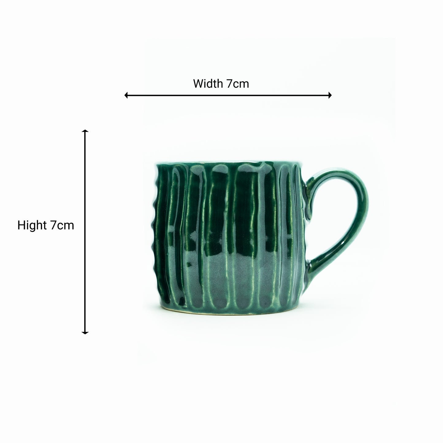 Green Diamond-'Chai Ke Saath Guftgu' Ceramic Cups (Set of Six)