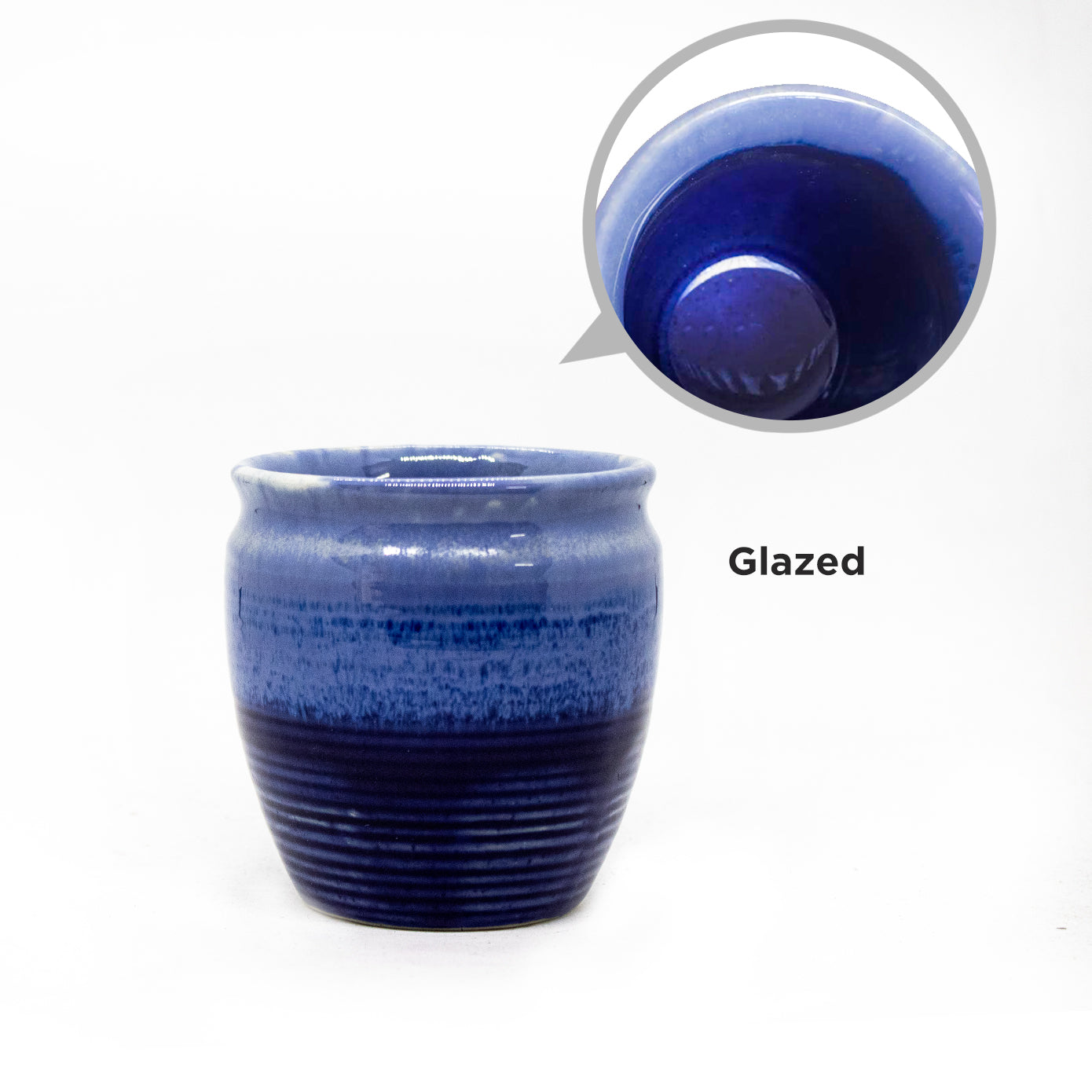 Shades of Indigo- 'It Will Blue Your Mind'! Ceramic Kulhad (Set of Six)