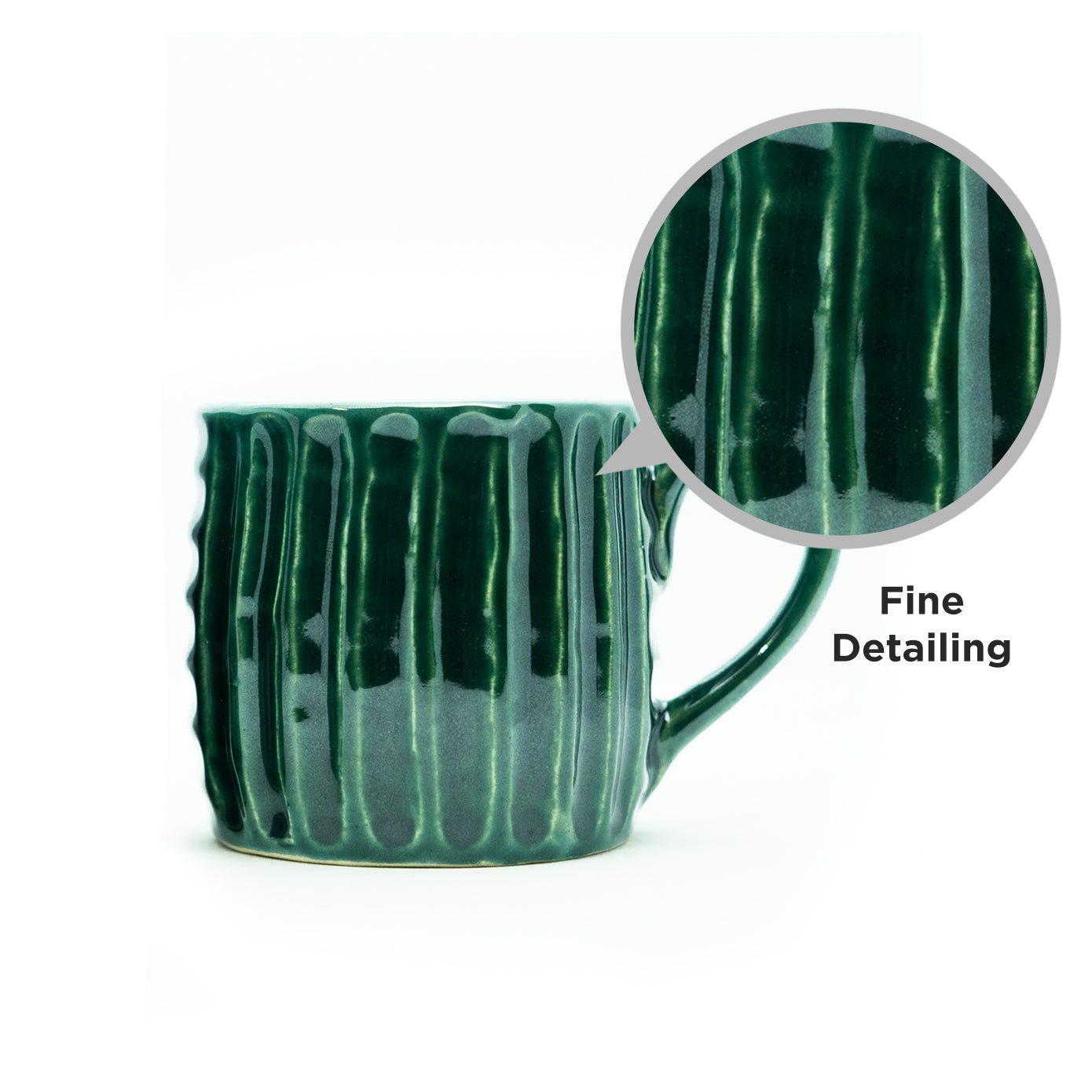 Green Diamond-'Chai Ke Saath Guftgu' Ceramic Cups (Set of Six)