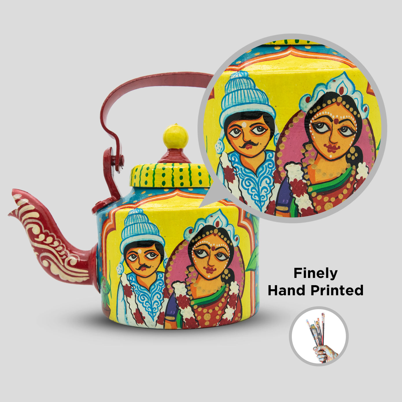 'Hum Saath Saath Office Jate Hain' Terracotta Kettle