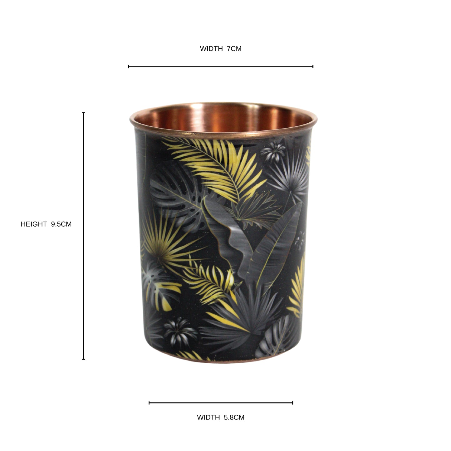 'The Scared Wild' Printed Copper Glass (Set of Two)