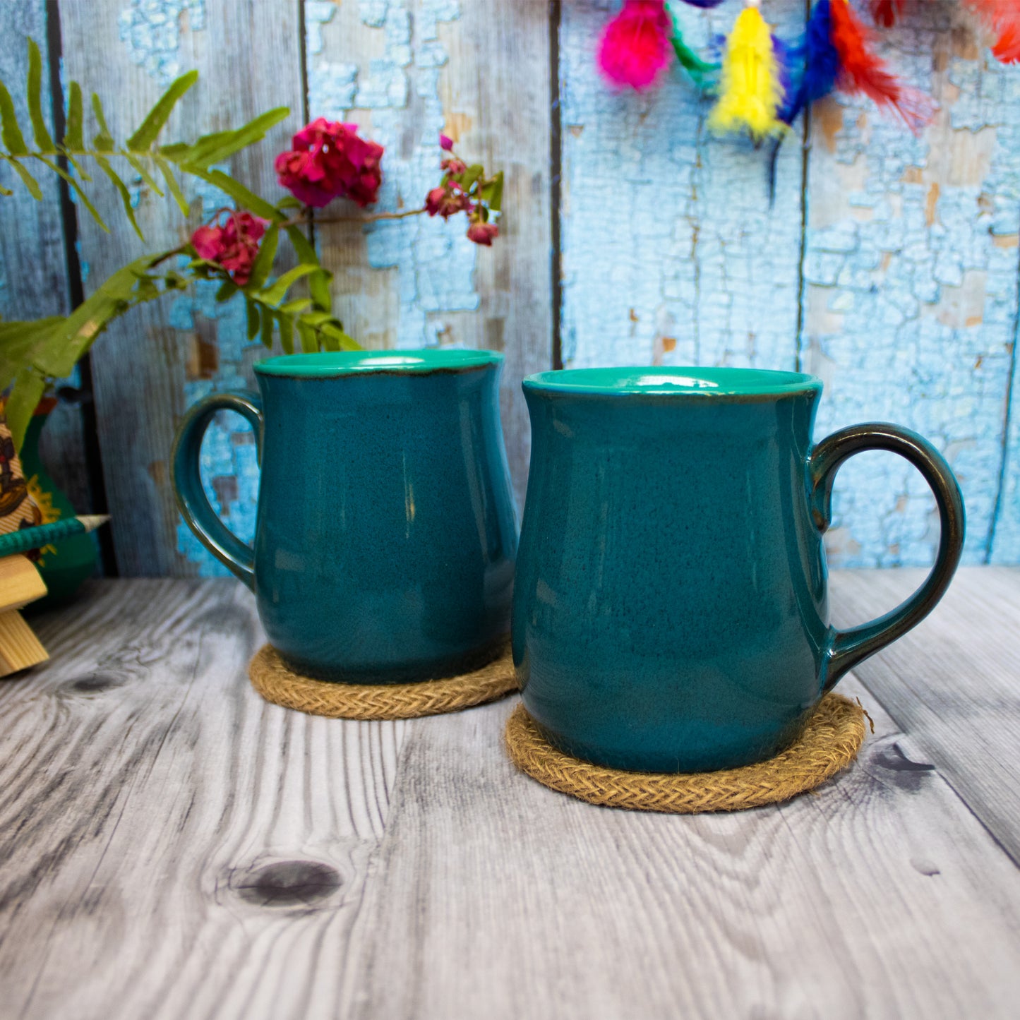 'Curves Are In Vogue' Ceramic Coffee Mug (Set of Two)
