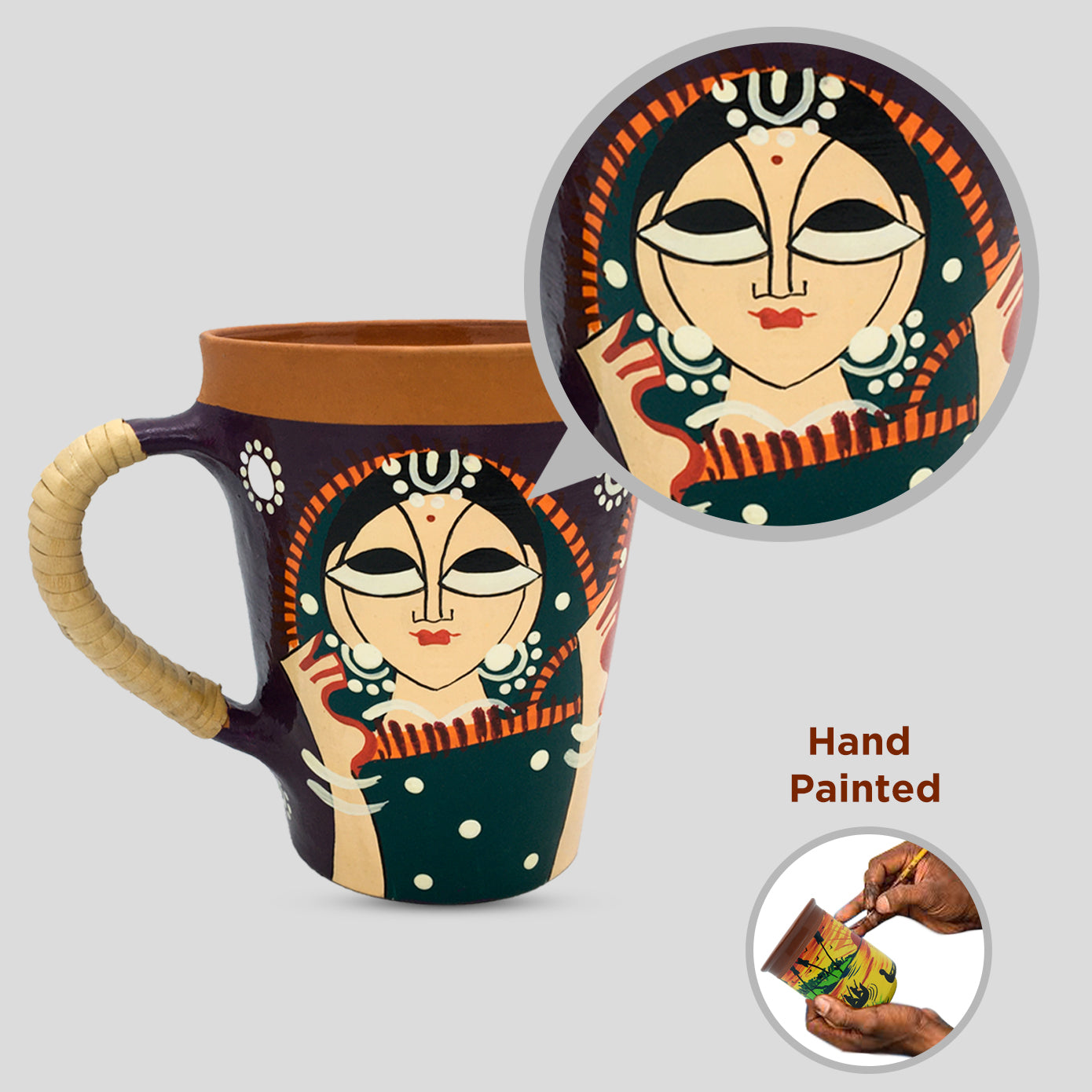 'Not Your Chai Banane Waali' Hand Painted Terracotta Coffee Mug