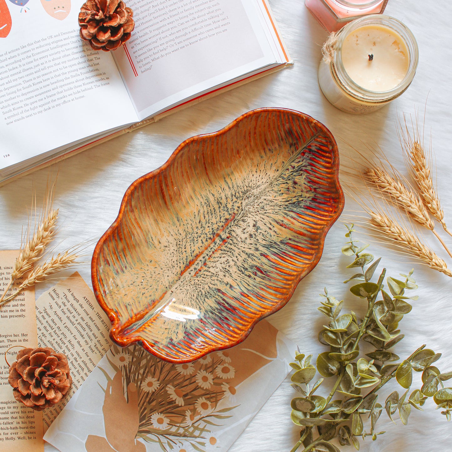 'Please Do Not Leaf Tt Alone' Ceramic Platter