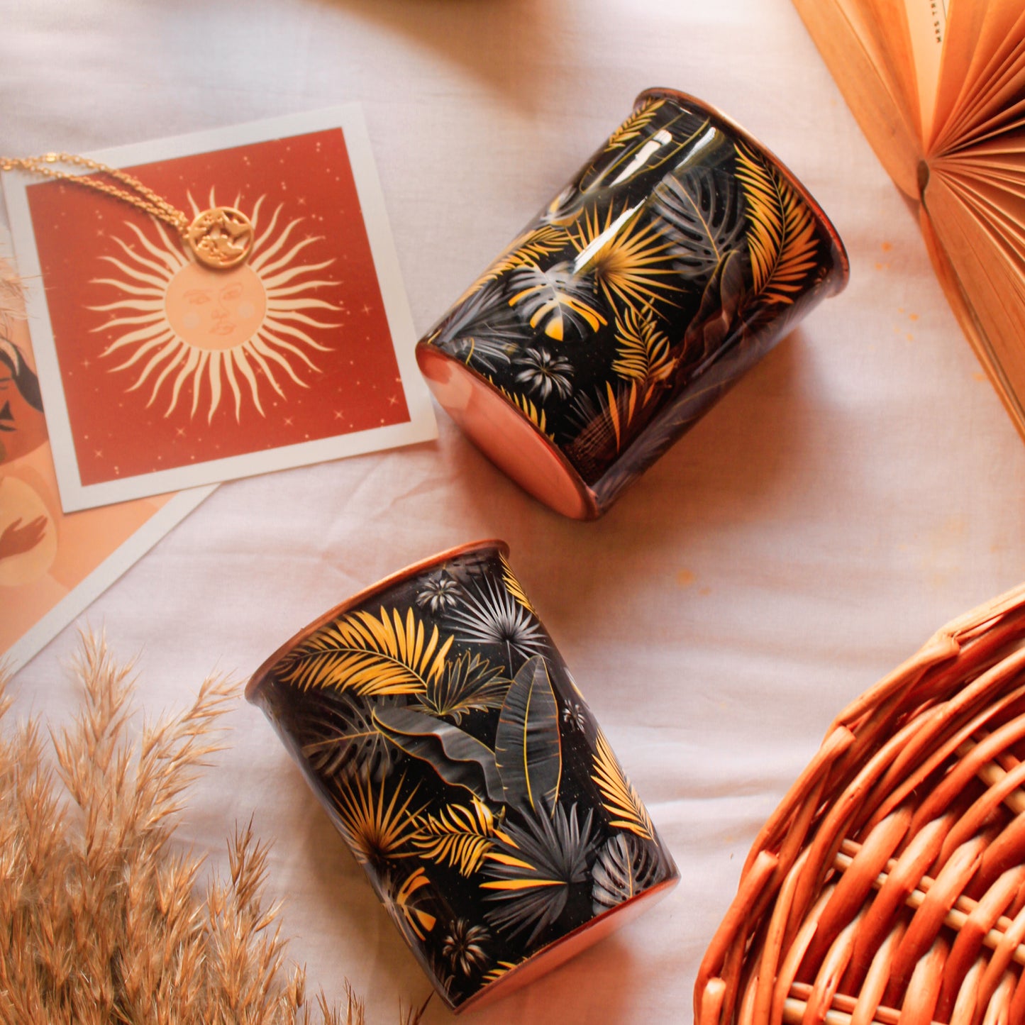 'The Scared Wild' Printed Copper Glass (Set of Two)