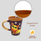 Cat Mug- 'Meowing Our Way' Woman Mug- 'Wowman- Hand Painted Terracotta Coffee Mug