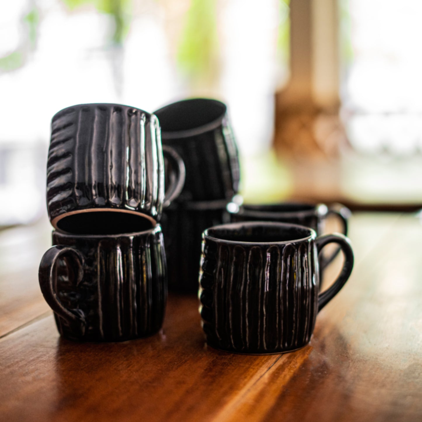 Black Diamond -'Kaali Chai Nimbu Ke Saath?' Ceramic Cups (Set of Six)