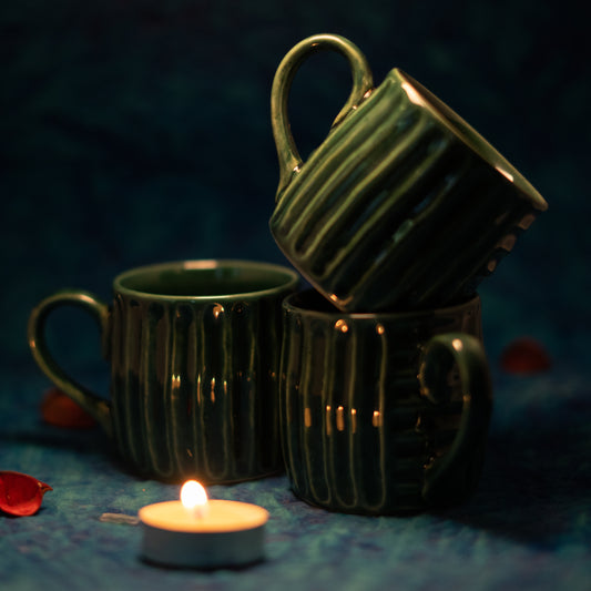 Green Diamond-'Chai Ke Saath Guftgu' Ceramic Cups (Set of 1)