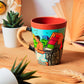 'Pujo Pujo Bhab Garir Obhab' Hand Painted Terracotta Coffee Mug