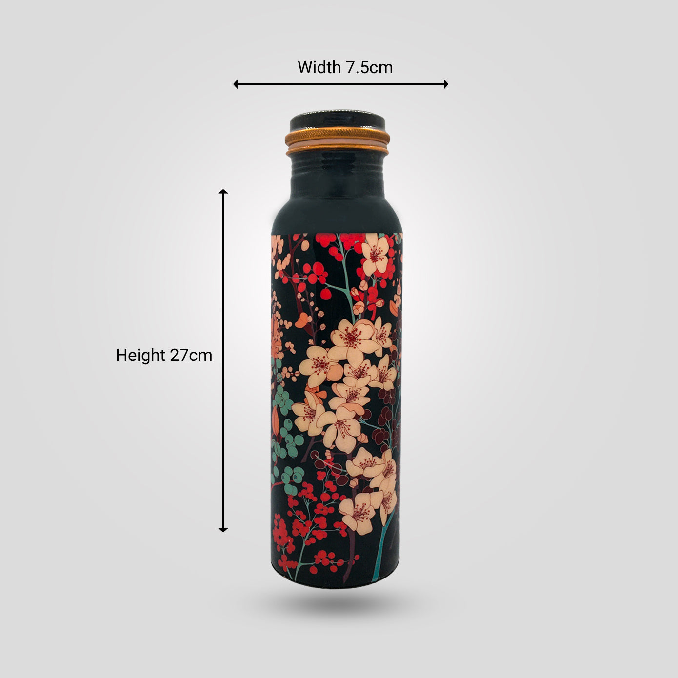 'Florally Yours' Printed Copper Bottle
