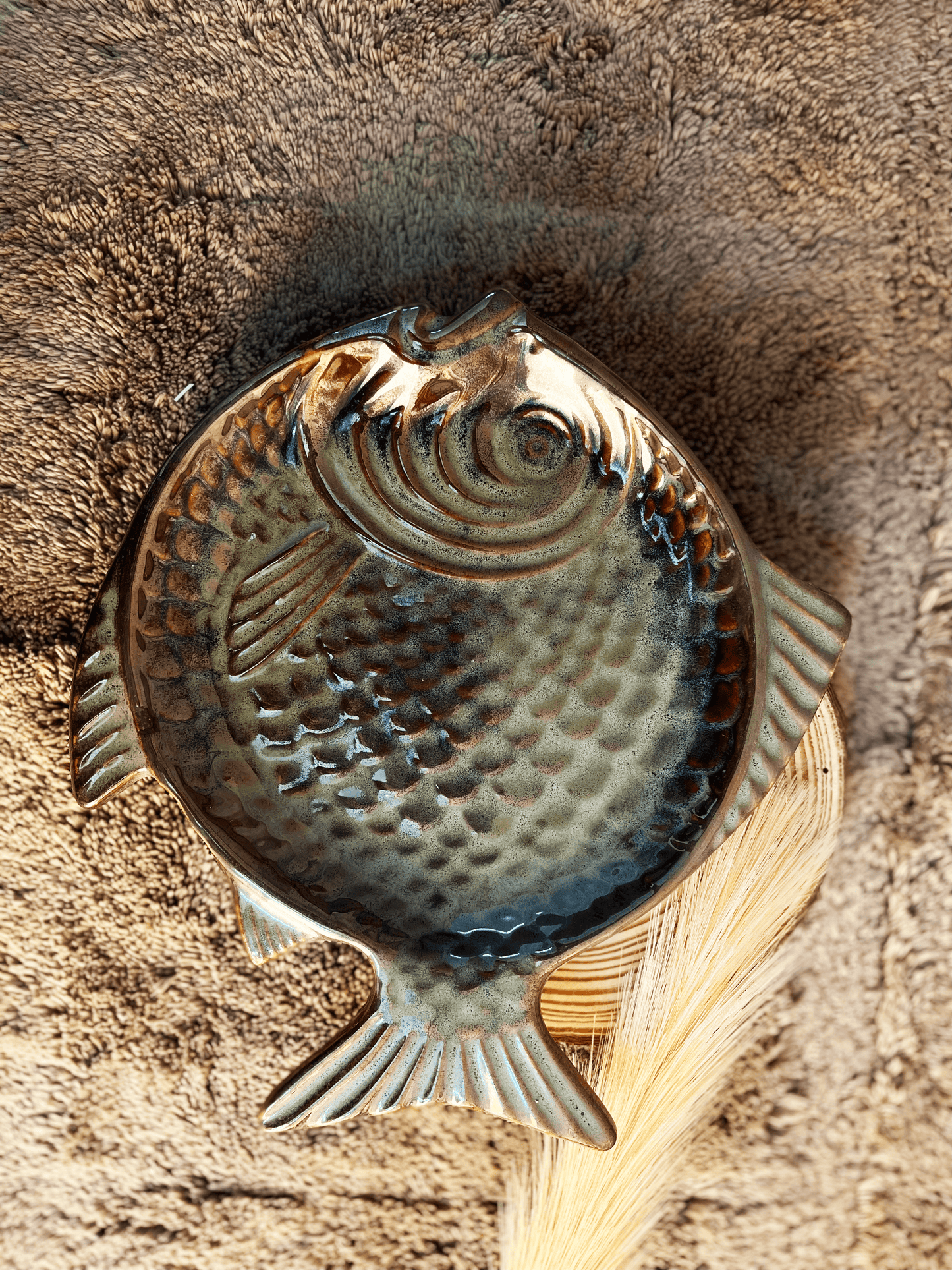 Green Fish Handmade Ceramic Platter