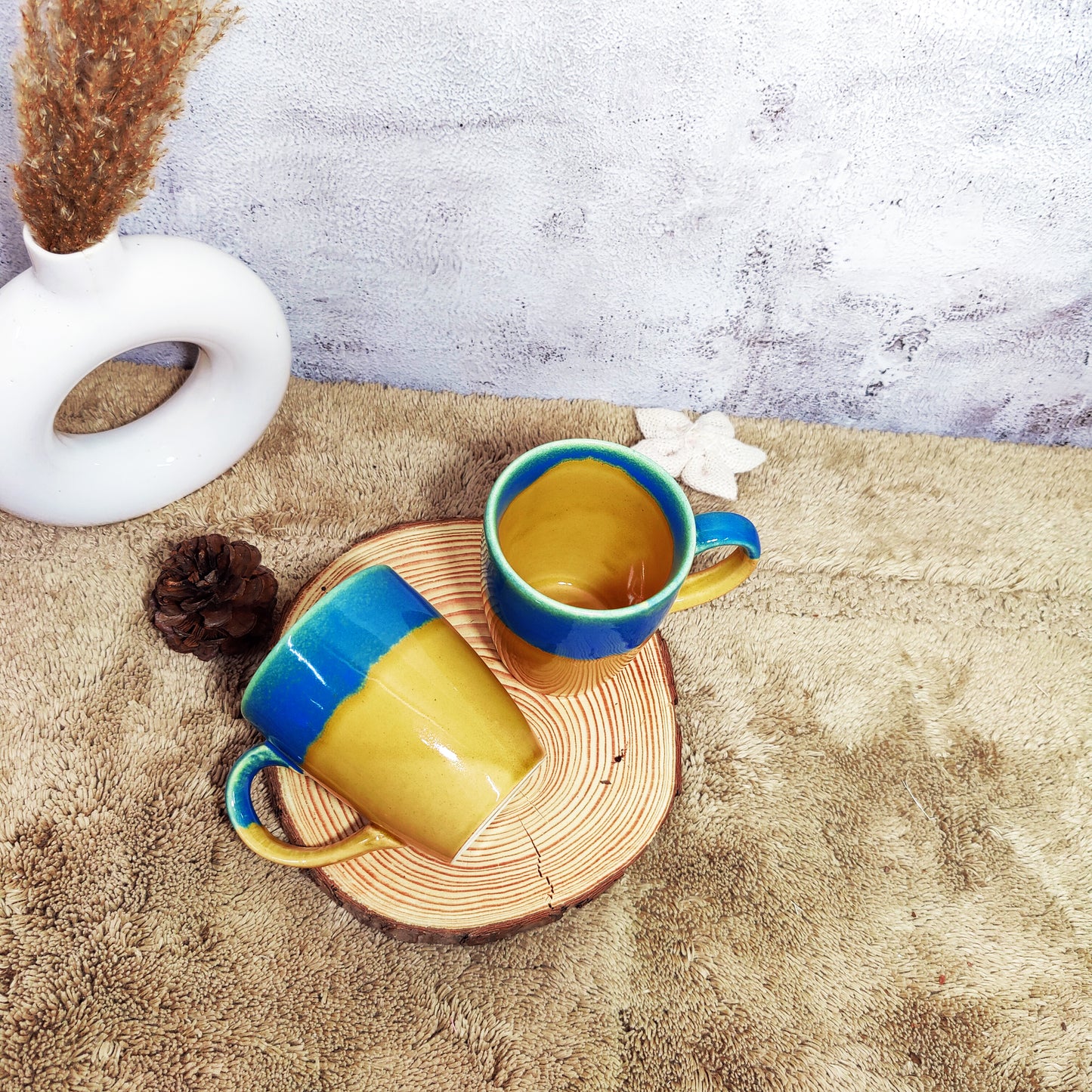 'The Fun Of Drinking Coffee In The Cold Is Different' Ceramic Coffee Mug (Set of Two)