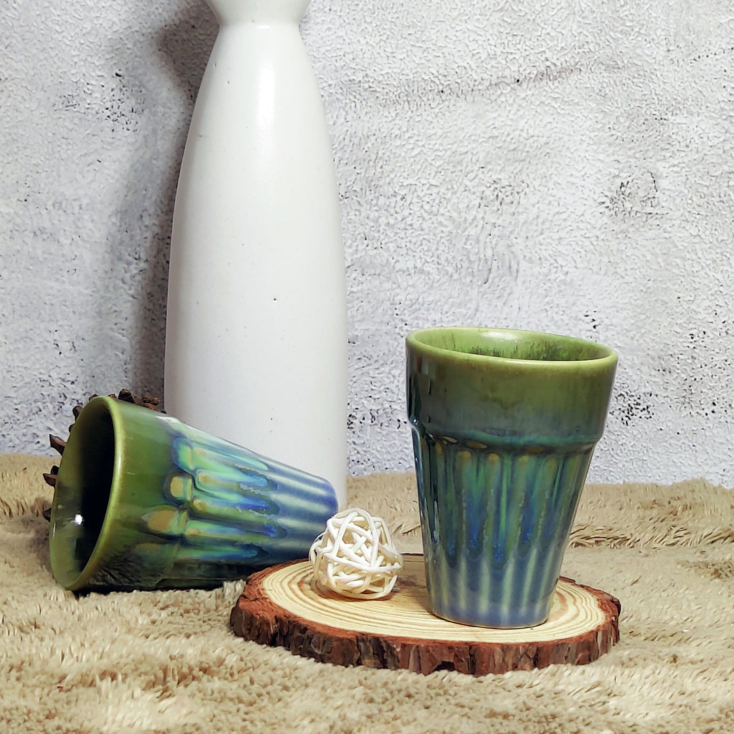'Aur Btao Chai Kaisi Lagi' ? Ceramic Chai Glass (Set of Two)