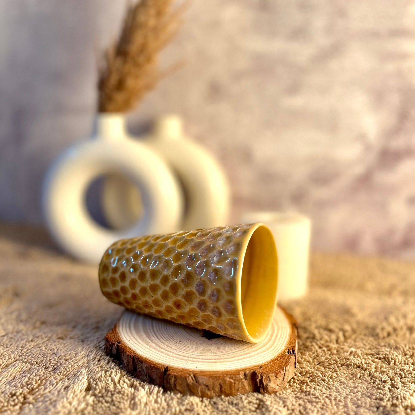 Brown Mix Diamond Big Ceramic Coffee Mug