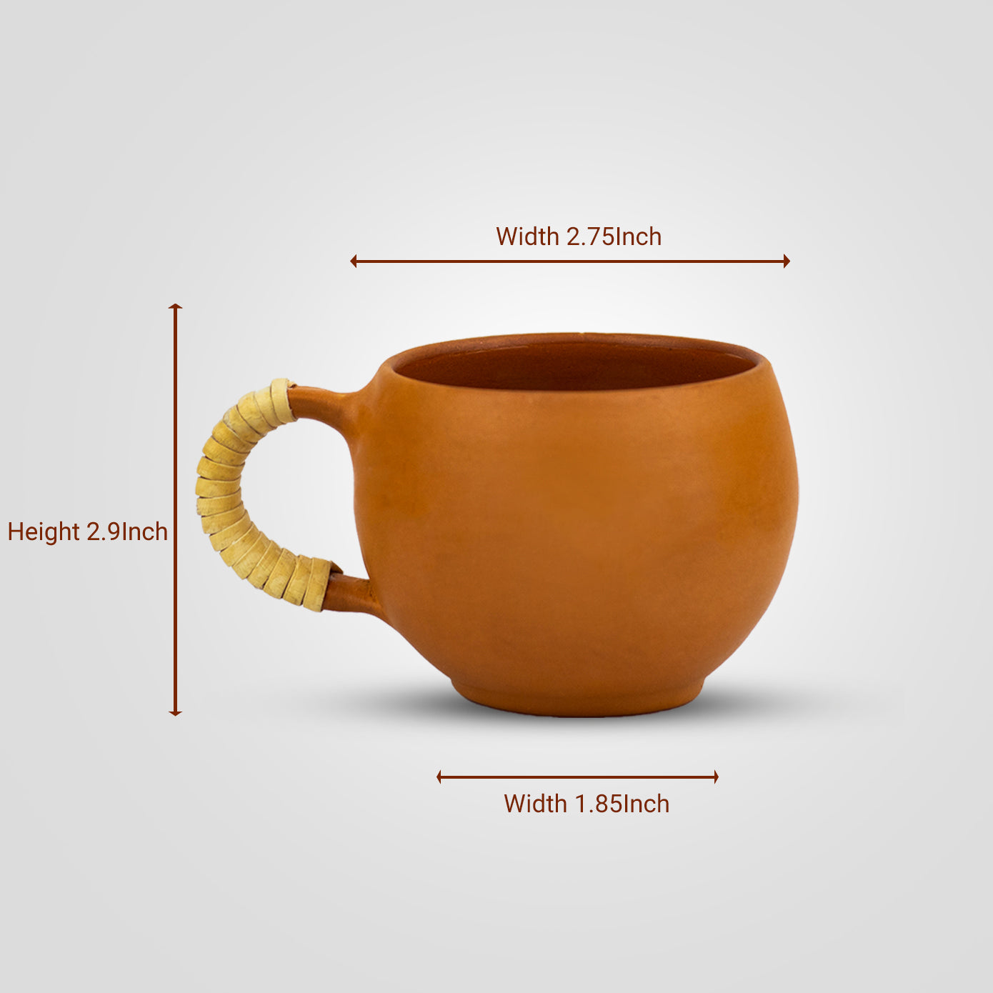 'Mitti Ki Swaad Chai Ke Saath' Terracotta Kulhad (Set of Six)