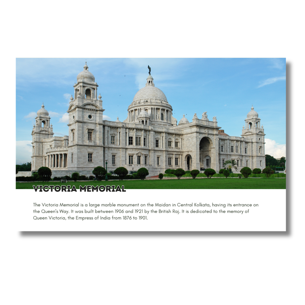 Kolkata Victoria Memorial West Bengal Travel Souvenir Postcard