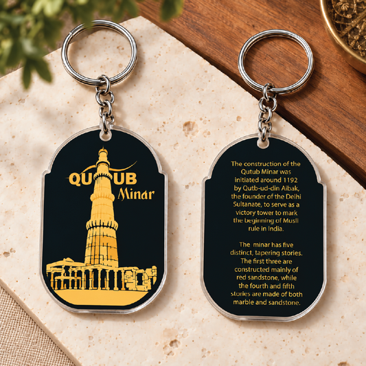 Qutub Minar Souvenir Keychain – Delhi Heritage Gift