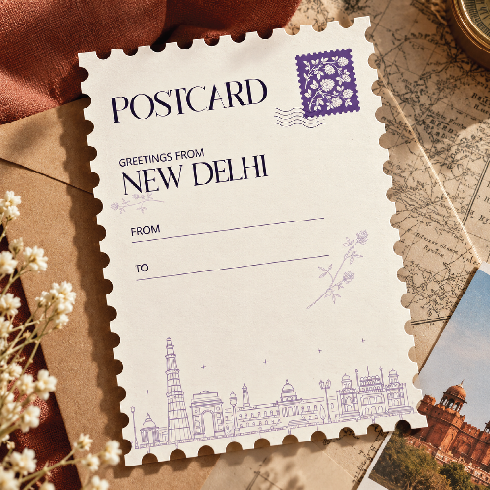 Qutub Minar New Delhi Souvenir Postcard – Travel Gift