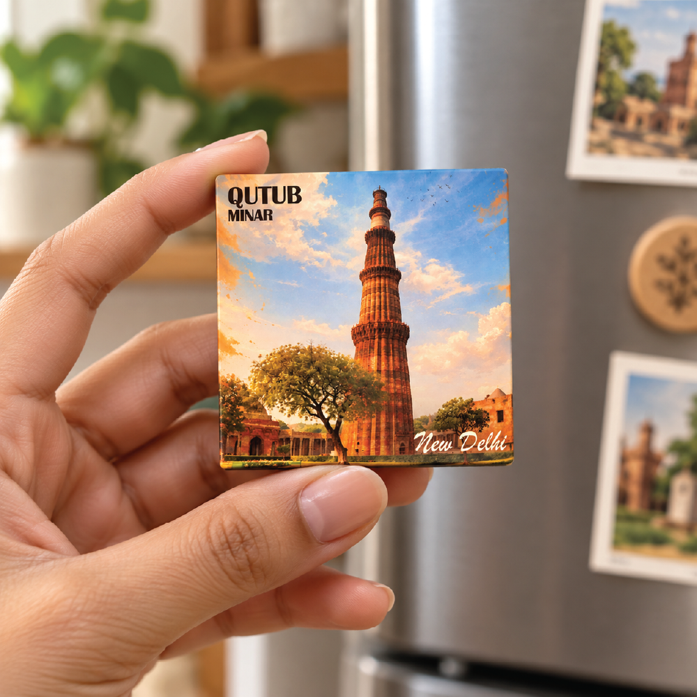 Qutub Minar New Delhi Souvenir Fridge Magnet