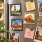 Qutub Minar Delhi Souvenir Stamp Magnet