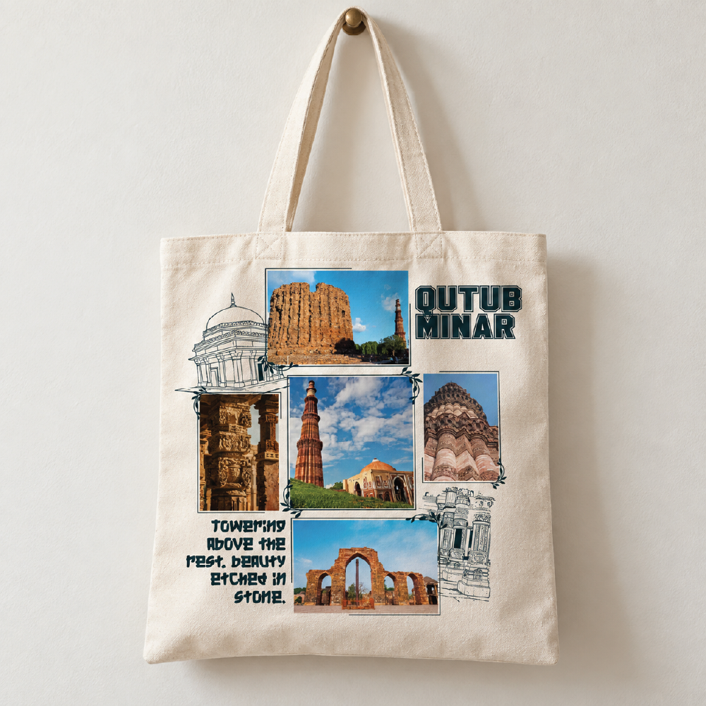 Qutub Minar Delhi Souvenir Tote Bag